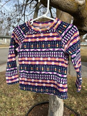 Girl’s 2T multicolored Patagonia fleece long sleeve
